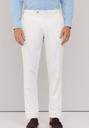 REGULAR FIT COTTON LINEN - Chino - off white