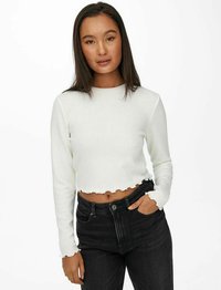 ONLY CROPPED - Topper langermet - cloud dancer