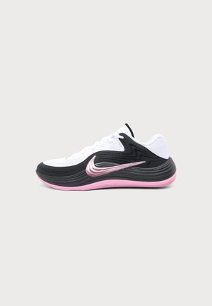 Nike Performance PRECISION 8 LOW UNISEX - Παπούτσια μπάσκετ - white/pink rise/black/pink rise