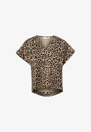 VILA, VILA T-SHIRT VIPRISILLA - Print T-shirt - beige schwarz