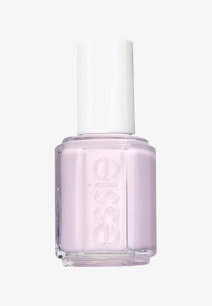 Smalto Essie in una bottiglia di vetro quadrata, con un tappo bianco. La tonalità è un lavanda morbido con una consistenza liscia e cremosa.