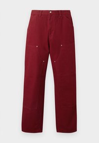 DOUBLE KNEE PANT - Παντελόνι cargo - scarlet stone washed
