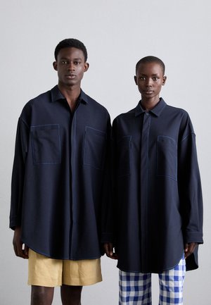 Sunnei MEGA OVER SHIRT UNISEX - Gombos blúz - dark blue