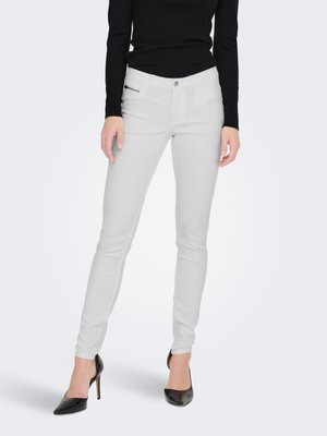 JDY, JDYTULGA REG ZIP - Džíny Slim Fit - white