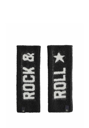 Rockett St George, KNITTED HANDWARMER - Mitones - black slogan