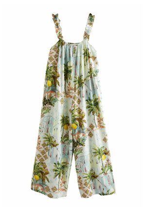 Overall / Jumpsuit - white lemon print