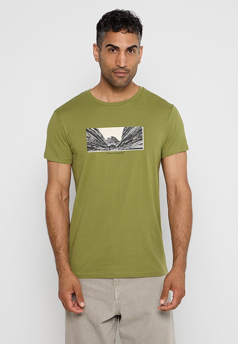 Jeep T-shirt print groen
