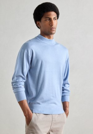 Scotch & Soda SEASONAL CORE DROPPED SHOULDER MOCK NECK - Jumper - faded denim