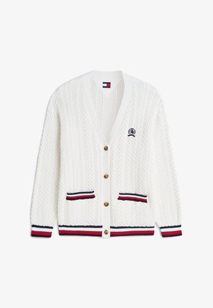 Tommy Jeans, TIPPING CARDIGAN - Chaqueta de punto - ancient white