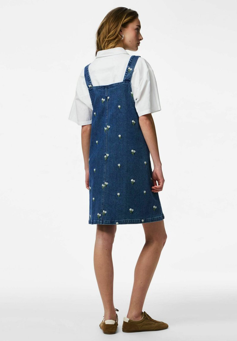 Pieces Denim dress - medium blue denim/blue denim