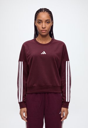 adidas Sportswear, ESSENTIALS 3 STRIPES - Суитшърт - maroon/white