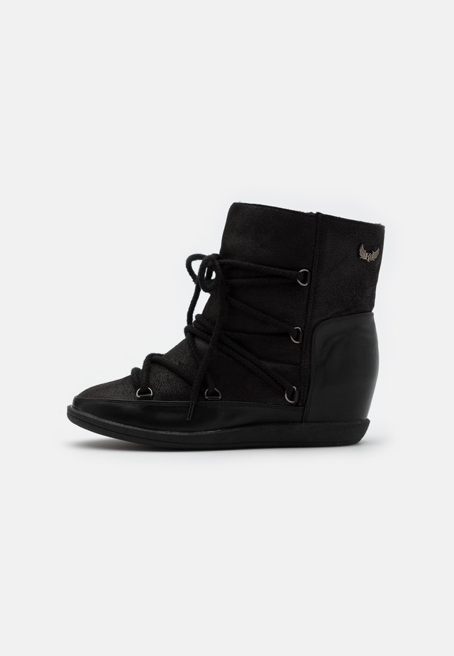 SALIA - Bottines compensées - noir