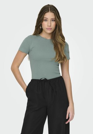 JDY JDY KURZÄRMELIGES - Camiseta básica - silver blue