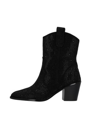 Bottines de cowboy / motard - black stones