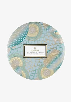 Voluspa, VOLUSPA 3-WICK CANDLE DECORATIVE TIN CALIFORNIA SUMMERS 340G - Tuoksukynttilä - blue