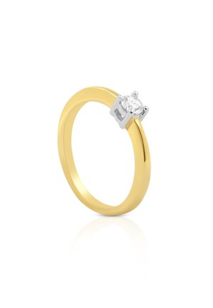 MUAU Schmuck SOLITÄR RING 4-GRIFF-FASSUNG , BRILLANTEN 0.20CT. FASSUNG - Anello - gelbgoldfarben