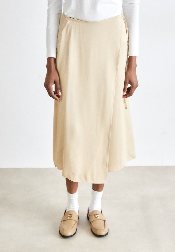 VAMARNI - Wrap skirt - medium beige