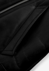 Next REAL AVIATOR REGULAR FIT - Kožená bunda - black