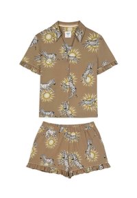 Chelsea Peers FRILL ZEBRA PRINT - Pyjama - brown