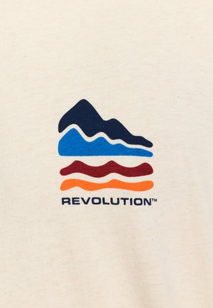 REVOLUTION, REVOLUTION PRINTED T-SHIRT - T-shirt print - offwhite-melange