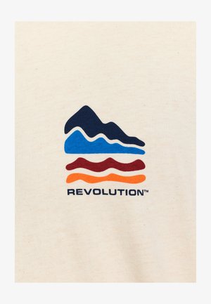REVOLUTION, REVOLUTION PRINTED T-SHIRT - T-shirt print - offwhite-melange