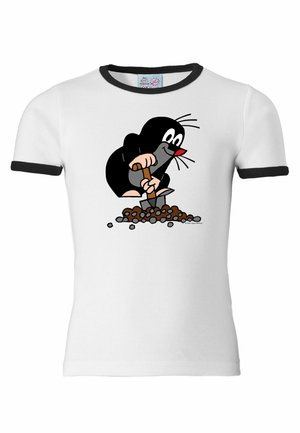 MAULWURF DER KLEINE - Print T-shirt - weiss dunkelblau