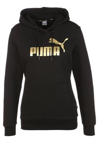 Puma METALLIC LOGO HOODIE Hoodie puma black/gold foil/black