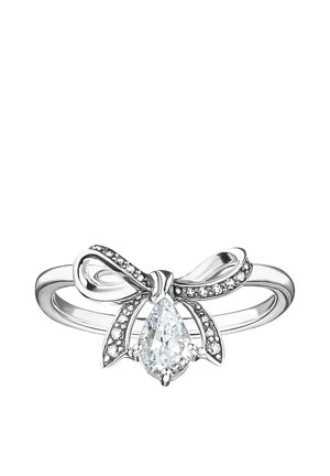 MIT SCHLEIFE - Ring - weiß/silberfarben