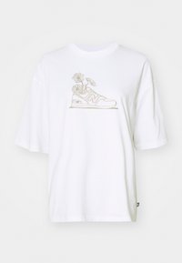 OVERSIZED FLOWER - T-shirt con stampa - white