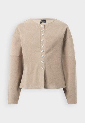 Vero Moda VMKLEA O NECK CARDIGAN - Cardigan - sand
