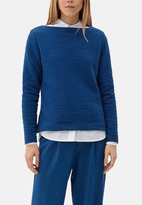 s.Oliver MIT MUSTERSTRUKTUR - Sweatshirt - ozeanblau