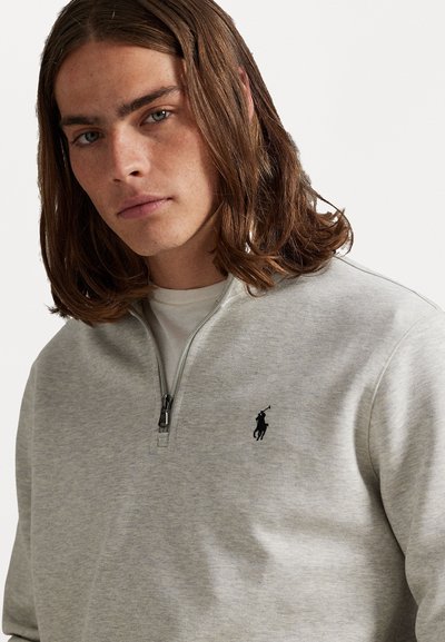 Polo Ralph Lauren DOUBLE-KNIT QUARTER-ZIP PULLOVER - Sweatshirt - light sport heather
