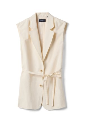 PIOMBO, WAISTCOAT WITH BELT - Chaleco - white