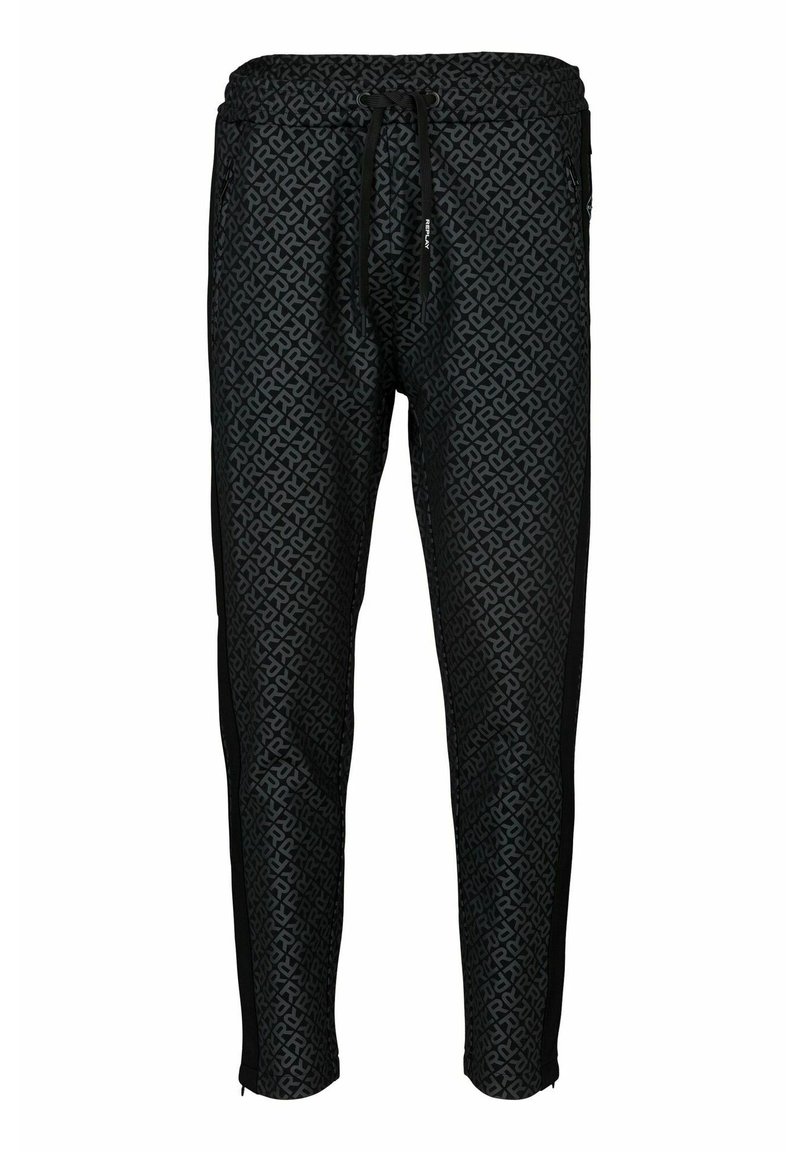 Replay ALL OVER PRINT Tracksuit bottoms black black/black Zalando