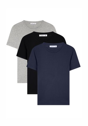 PACK OF 3 PLAIN PLAIN - T-shirt basic - nero/blu/grigio