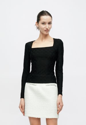 ELLEONA TOP - T-shirt à manches longues - jet black
