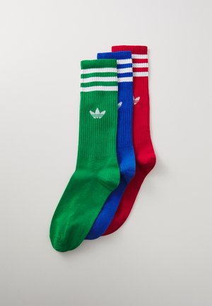 adidas Originals HIGH CREW SOCK UNISEX 3 PACK - Sokken - blue/red/green