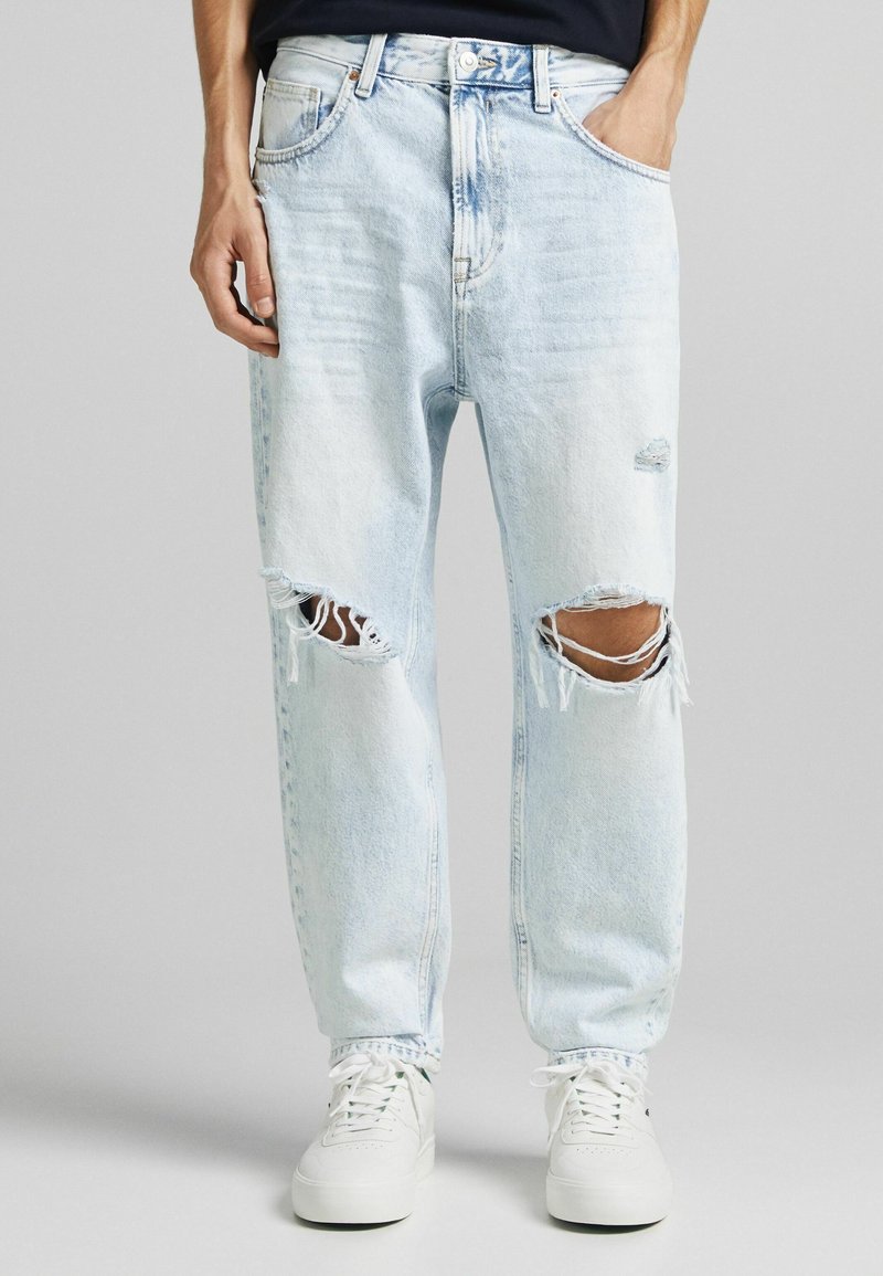 Bershka Džíny Relaxed Fit - light blue