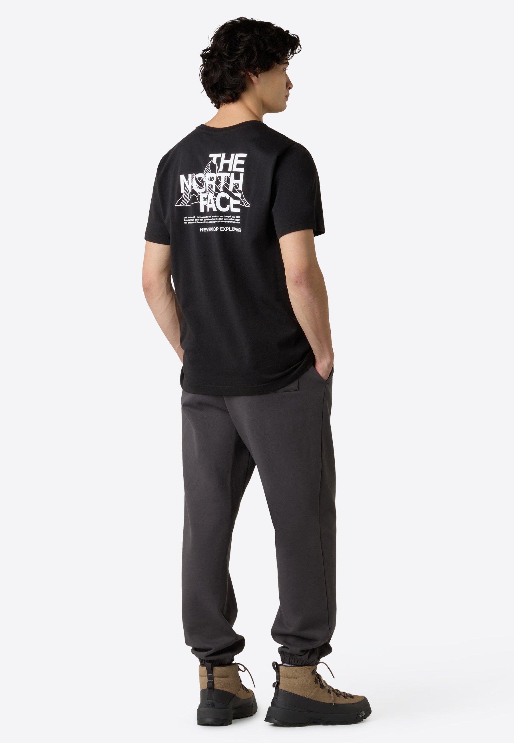 ★英国発*The North Face*新作*Mountain Sketch back Tシャツ/WF The North Face Mountain Sketch back print oversized t-shirt