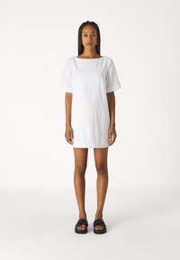 Abercrombie & Fitch T-SHIFT LINEN MINI  - Päevakleit - brilliant white