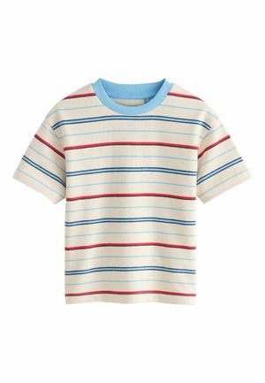 REGULAR FIT - SHORT SLEEVE STRIPE - T-shirt print - white red blue