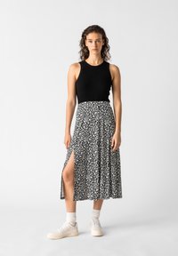 Les Lunes SIENNA - A-linjainen hame - black  white floral