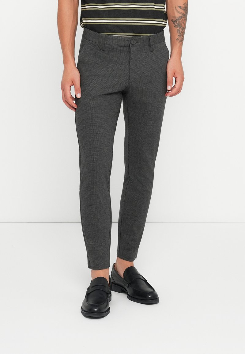 Only & Sons ONSMARK CHECK PANT - Pantalones chinos - coffee bean