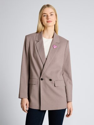 REGULAR FIT  - Blazer - brown beige vichy check