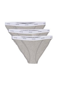 STRING BIKINI 3 PACK COTTON STRETCH RIB - Slip - gry hther/gry hther/gry hther