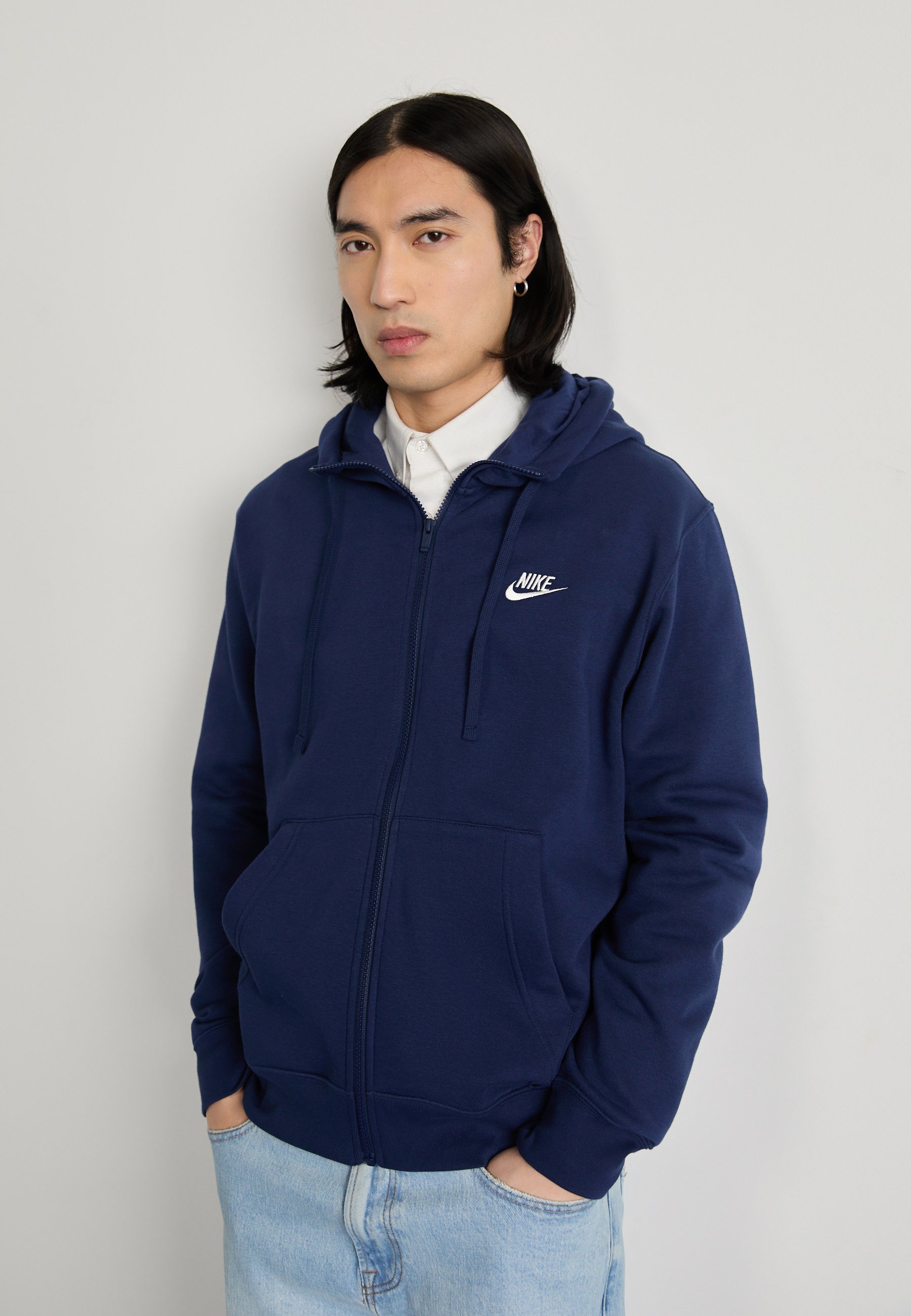 Zip Felpa Nike Blu Navy Felpa Nike Con Cerniera
