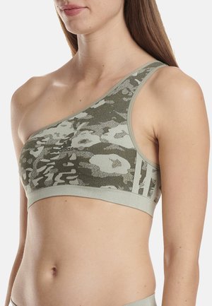 adidas Sportswear ASYMETRIC - Bustier - olive print