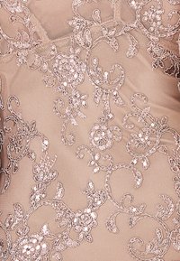 Goddiva SCALLOPED LACE MAXI - Iltapuku - beige