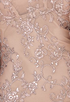 Goddiva SCALLOPED LACE MAXI - Abiti per occasioni speciali - beige