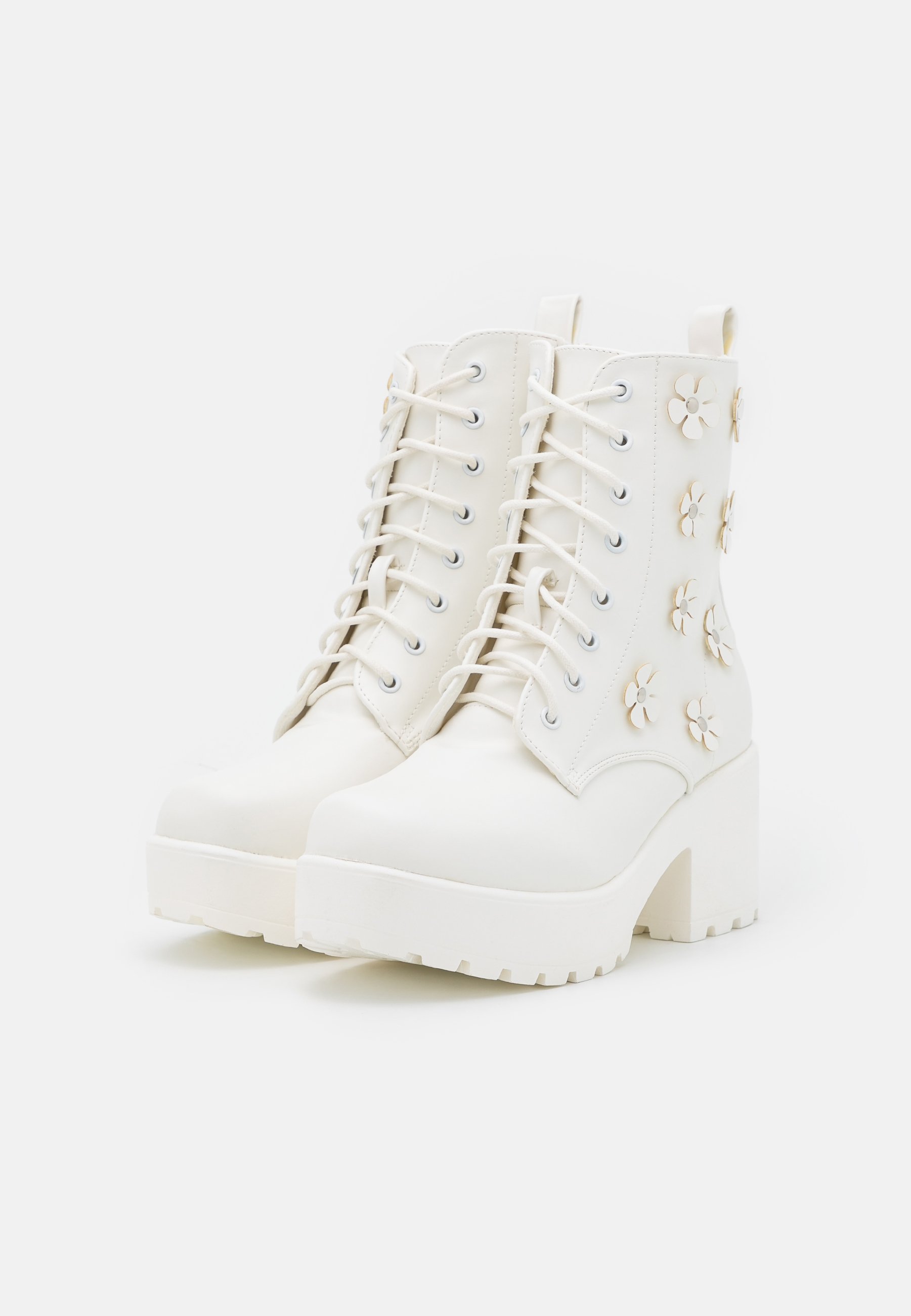 white platform ankle boots